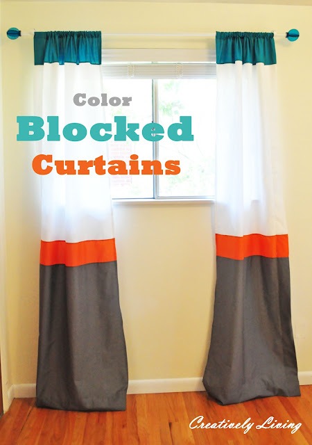 Color Block Curtain Panels DIY Woven Curtains