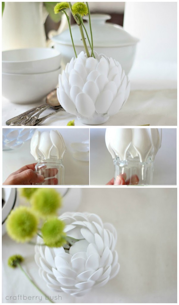 spoons DIY vase