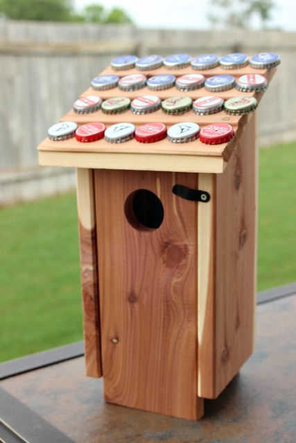 bottle cap birdhouse
