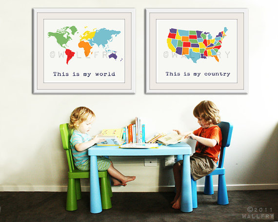 make world map wall art