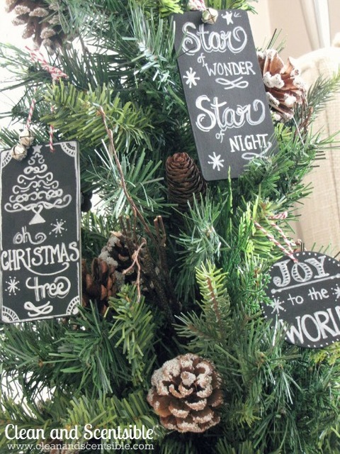 chalkboard ornaments