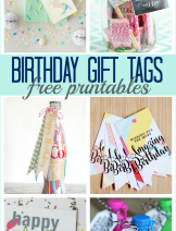 Birthday gift tags with free printables