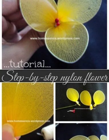 How to make basic nylon flower tutorial