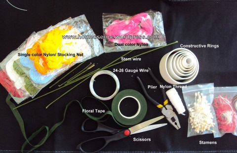 material-needed-to-make-stocking-nylon-flower