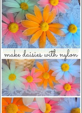 Nylon flower daisy (flower tutorial with full instructions)