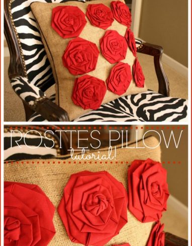 DIY Rosette Flower Pillow | Decorative Cover Tutorial