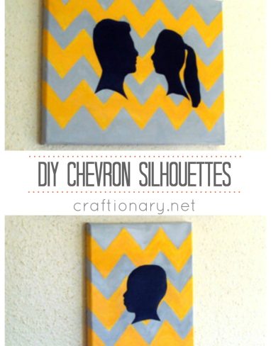 DIY Shadow Silhouette Art Project on Painted Canvas