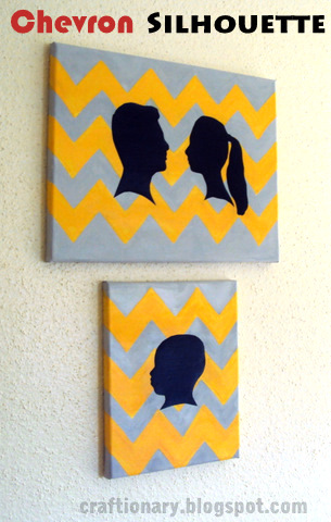 chevron silhouette project painting canvas tutorial