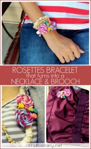 make a rosettes necklace with yarn