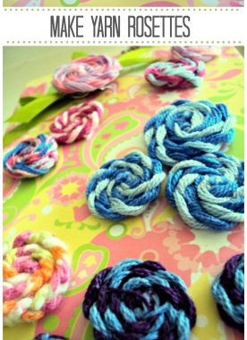 How to make rosettes with yarn?