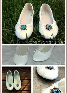 Refashion Simple White Shoes with Beautiful Lace