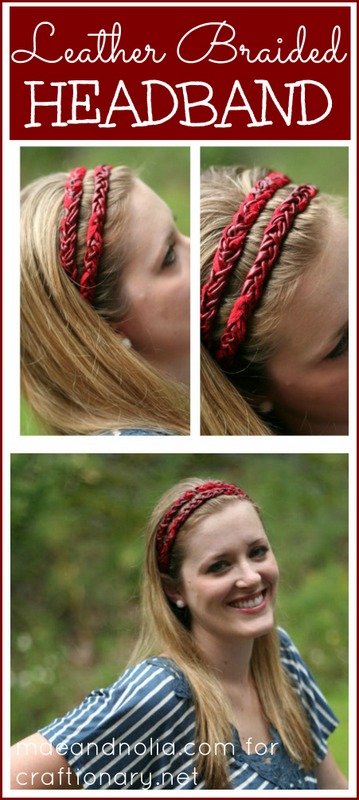 leather braided headband