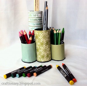 paper roll pencil organizer