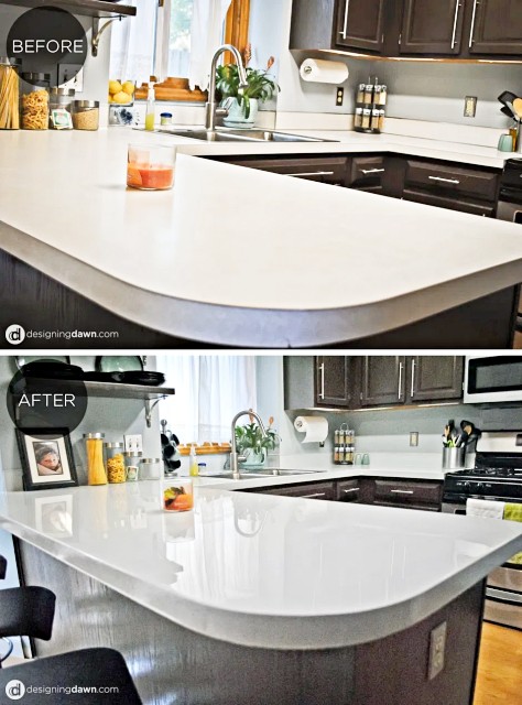 Glossy-painted-kitchen-countertop-tutorial