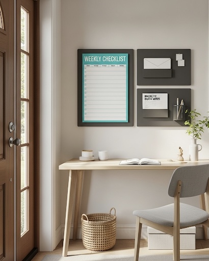 diy-magnetic-board-use-at-home-entryway