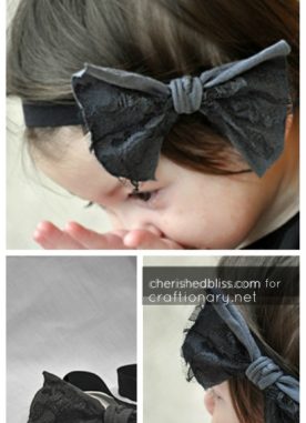 Quick No Sew Cute Lace Bow (Tutorial)- Guest Post