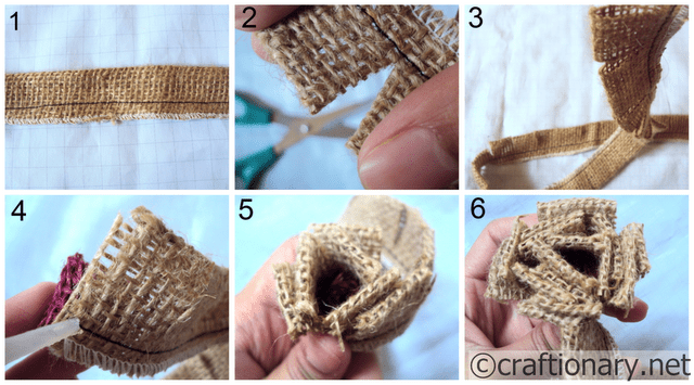 DIY burlap flowers