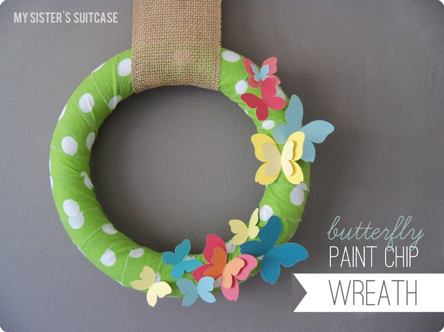 butterfly-colorful-paint-chip-wreath-craft