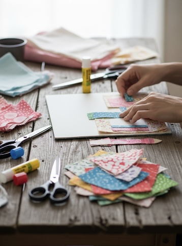 creative-fabric-paper-project-art-collage