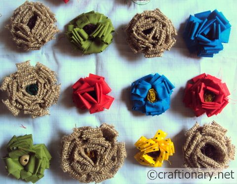 fabric handmade flowers