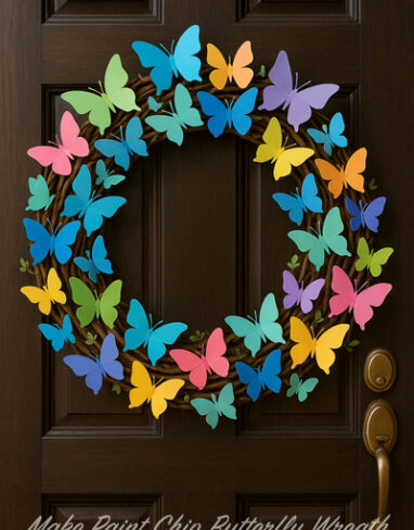 Easy DIY Spring Wreath with Free Butterflies Template