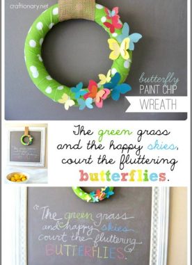 Butterfly Paint Chip Wreath (Tutorial)- Guest Post