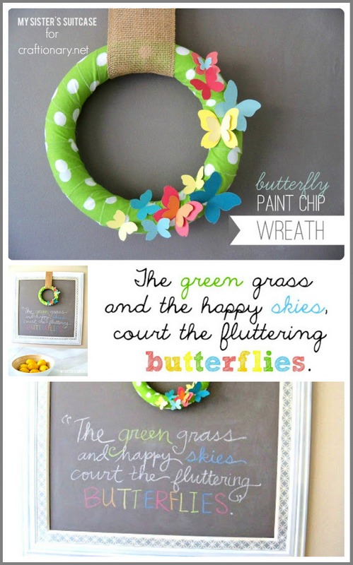 paint chip wreath