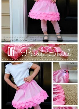 How to make easy petals skirt in pink