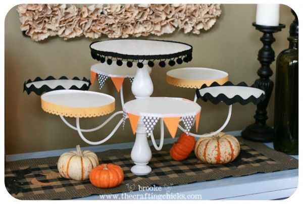 DIY chandelier cupcake stand