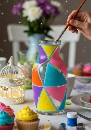 diy-painted-glass-vase-geometric-full-design