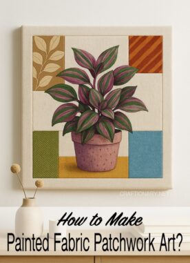 DIY Painted Fabric Patchwork Art: Easy No-Sew Fabric Crafts
