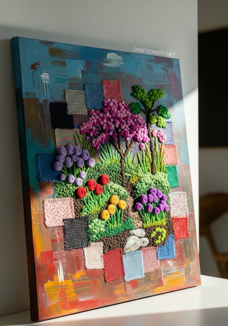 paintd-fabric-patchwork-art-with-embroidery-mix-media-craft