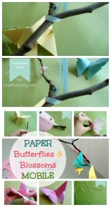 paper butterflies and paper blossoms