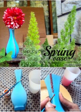 Upcycle Crafts: DIY Painted Glass Vase