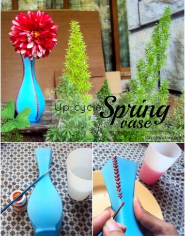 Upcycle Crafts: DIY Painted Glass Vase