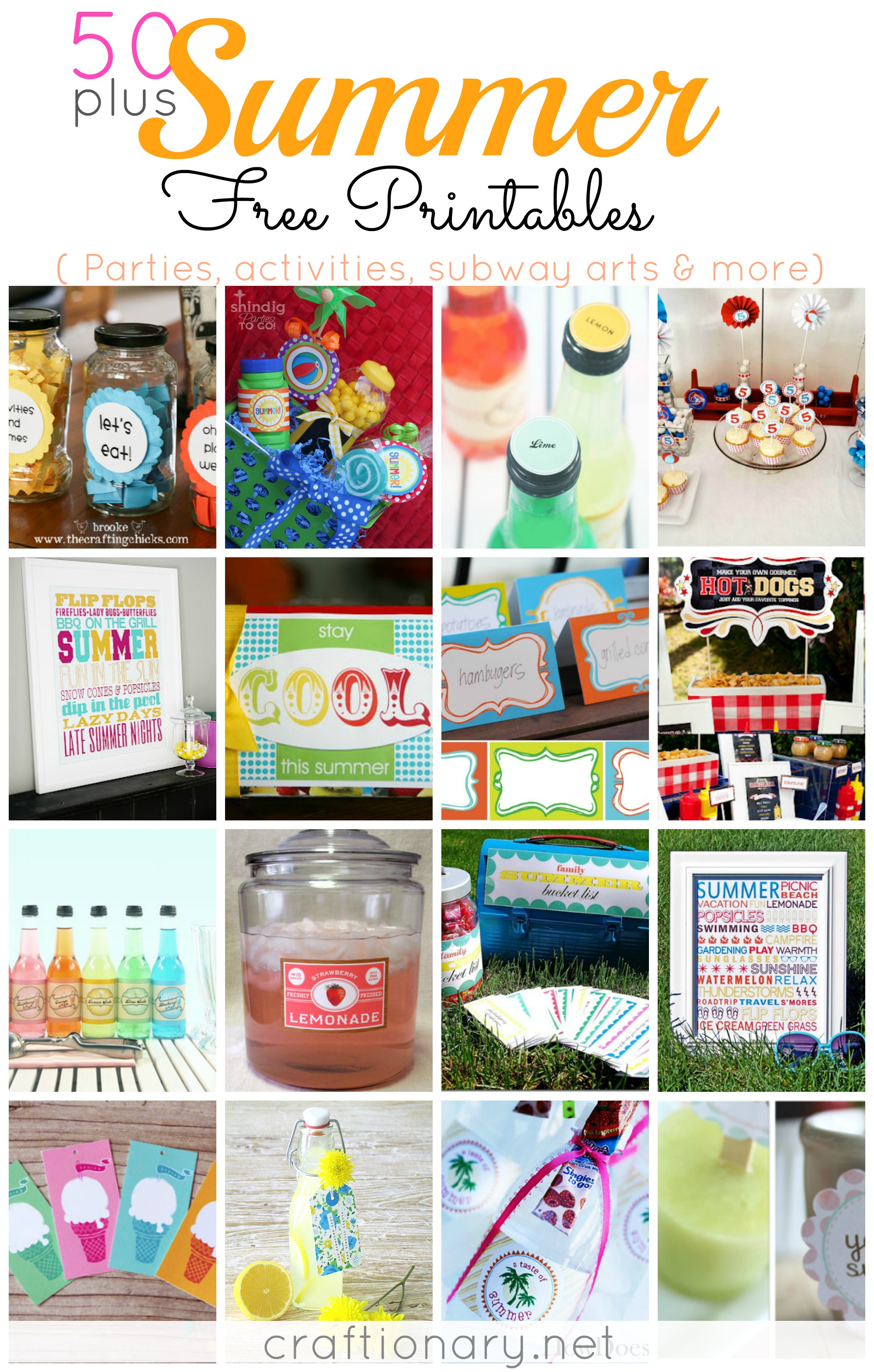 SUMMER FREE PRINTABLES to print