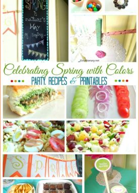 Colorful Spring Party Food and Printable ideas