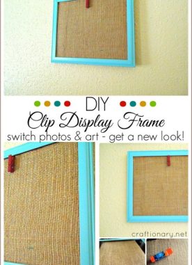 Clothespin Display Frame (Switch photos and art)