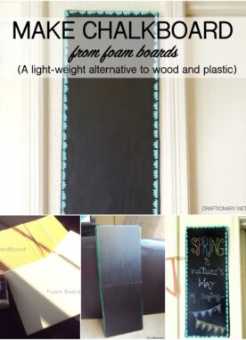 How to Make a Chalkboard using Foam Boards