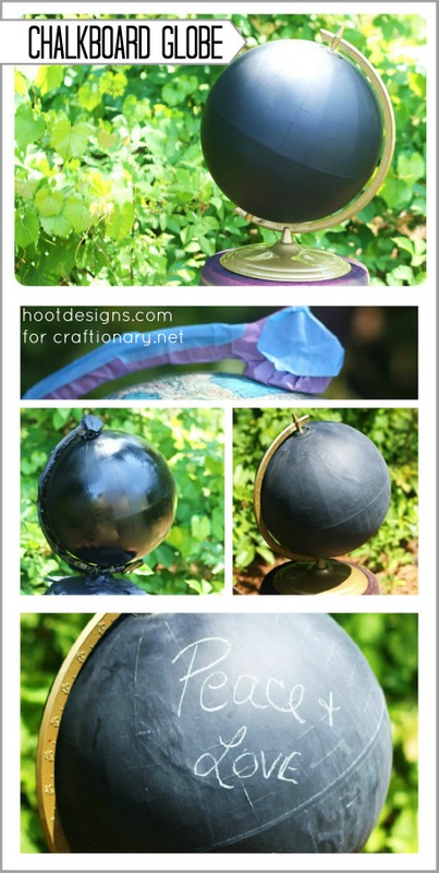 DIY chalkboard globe tutorial