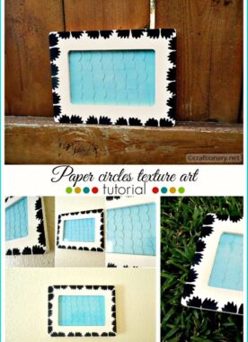 DIY Wooden Frame Art with Paper Circle Cutouts