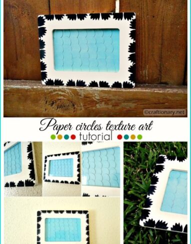 DIY Wooden Frame Art with Paper Circle Cutouts