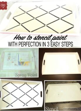 How to Stencil a Decorative Tray: DIY Painted Tray
