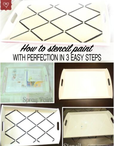How to Stencil a Decorative Tray: DIY Painted Tray