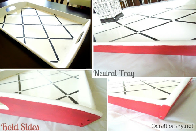 make wood stenciled tray DIY tutorial