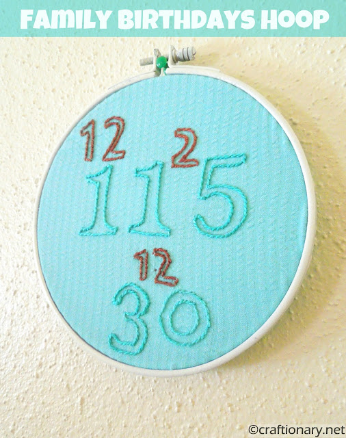 birthdays embroidery hoop tutorial