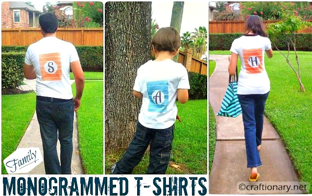 family monogrammed t-shirts ink effects