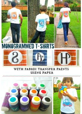Stripe Monogrammed T-Shirts with Ink Effects