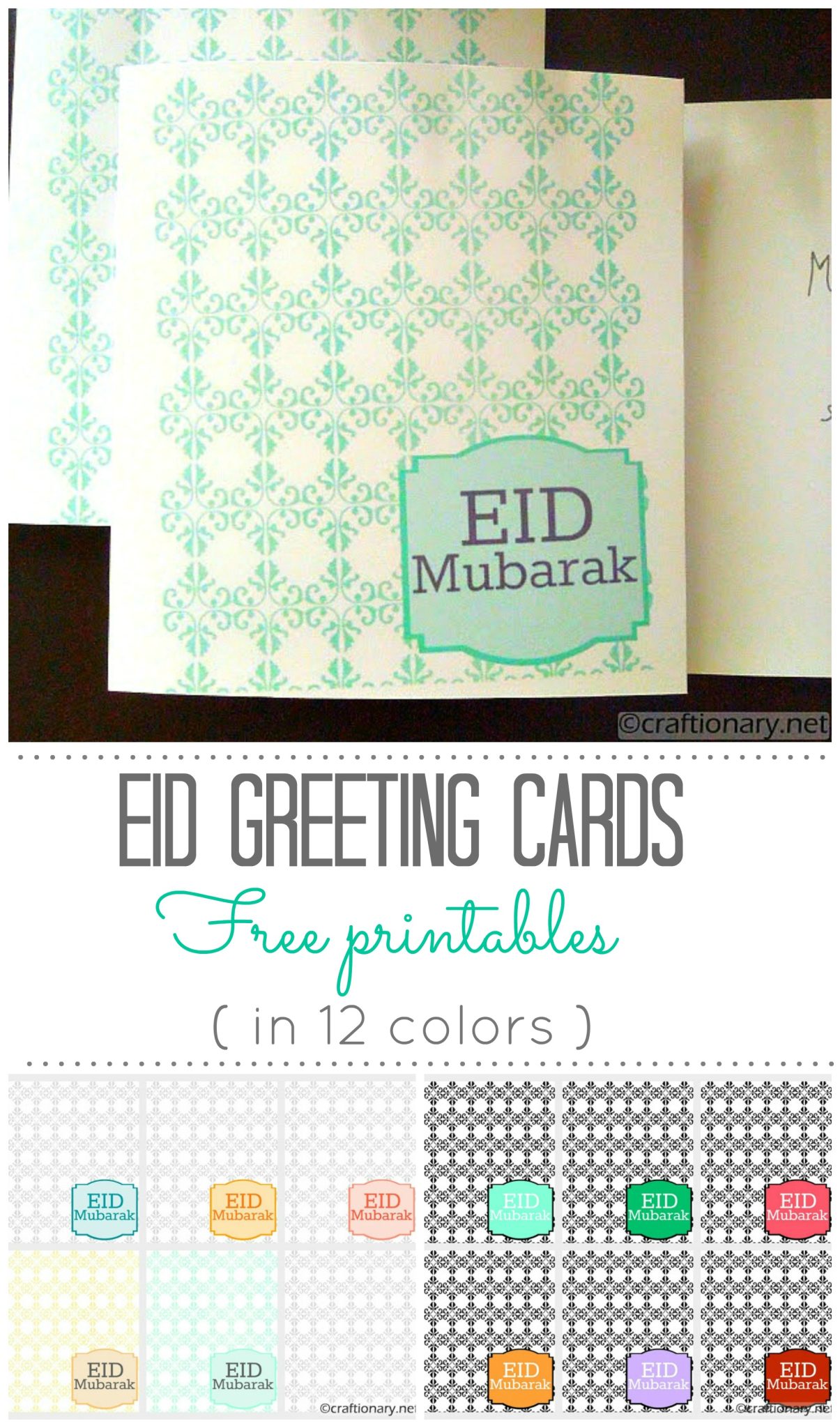 Best Eid Greeting Cards (Free Printable) - Craftionary