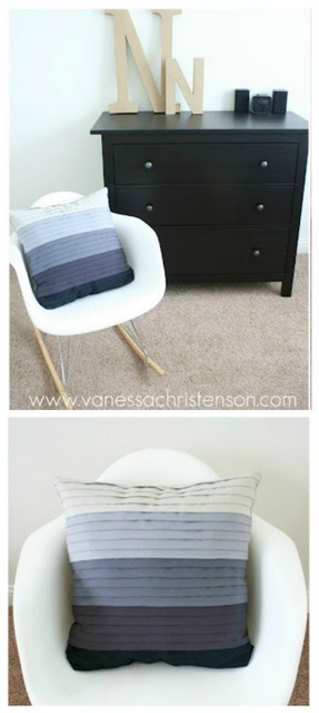 DIY pleated pillow